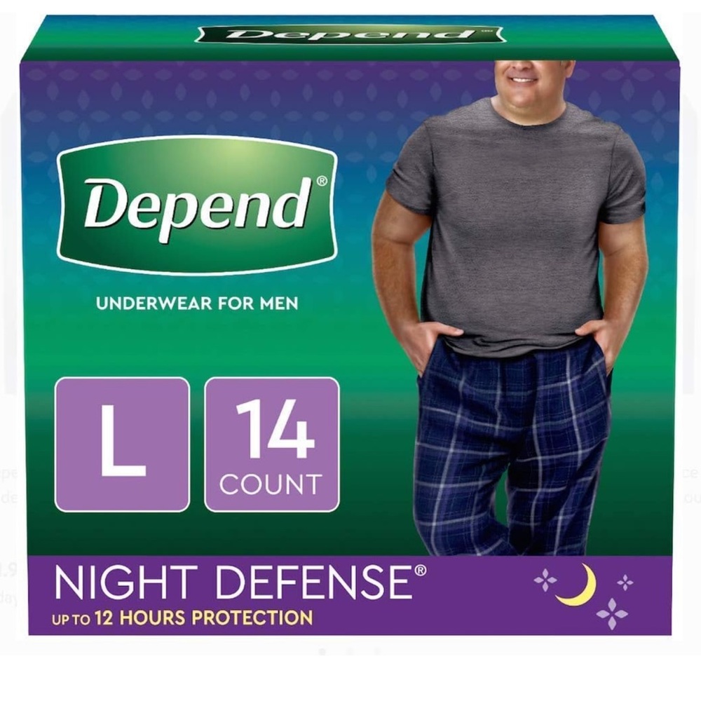 DependsMan Night defense underwear, for the night, L diaper for adult